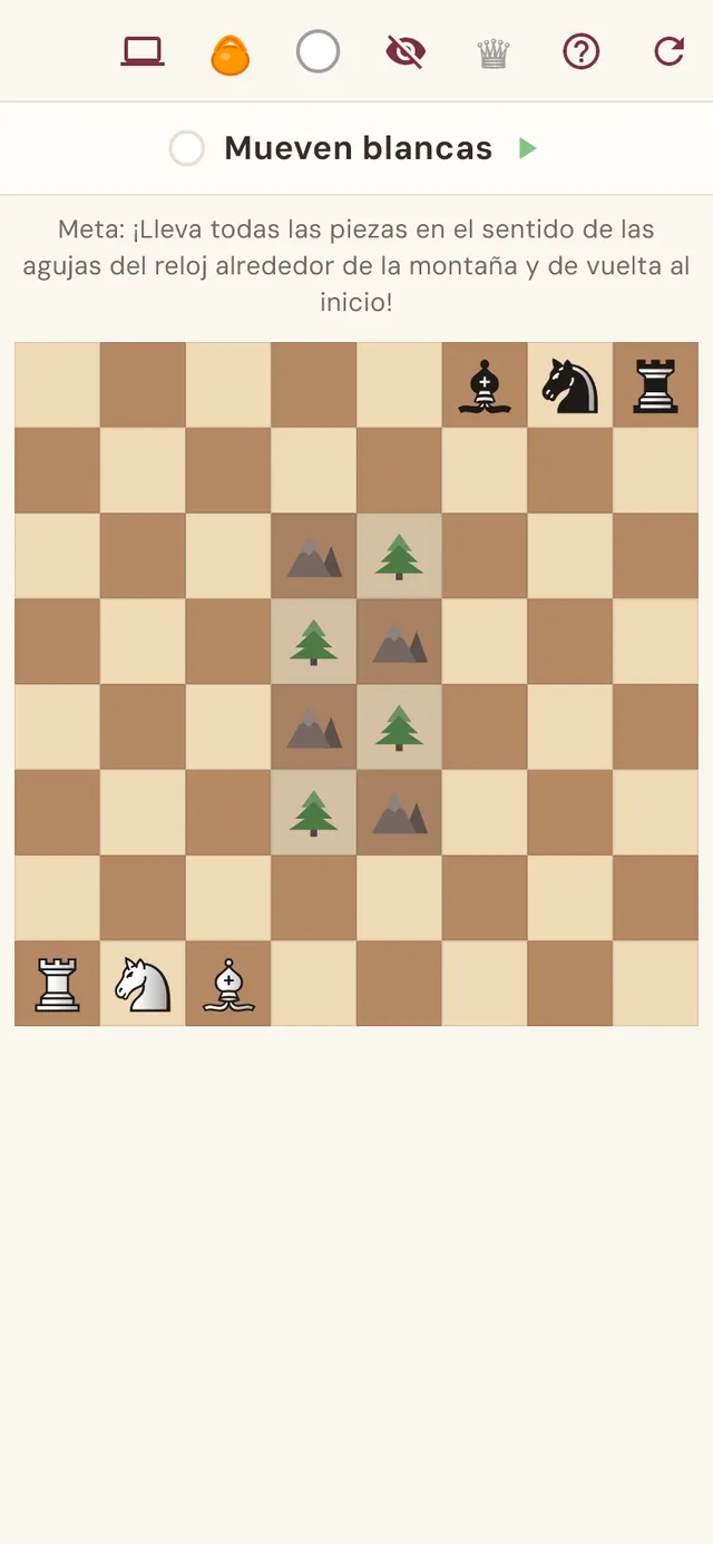 Juego Gran Viaje con la montaña en el centro